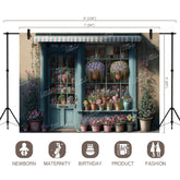 LB0592 Flowers Shop Backdrop